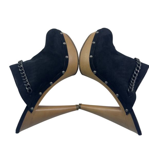 Elle Boho Sexy Hippie Femme Fatale Chain Detail Clog Heels Women's Size 9 - Picture 5 of 12